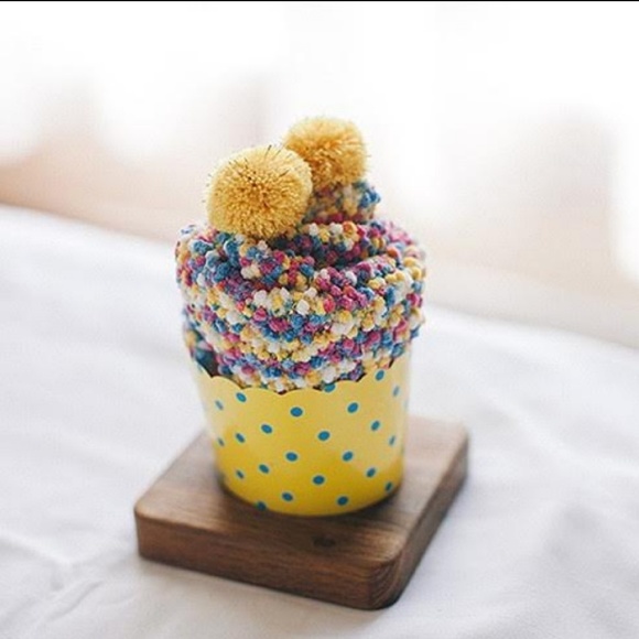 LAST 2! Pom Pom Cupcake Socks - Picture 4 of 6